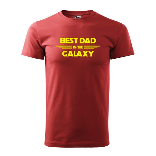 Póló Best dad in the galaxy  mintával - Terrakotta XL méretben