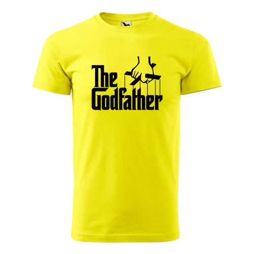 Póló The Godfather  mintával - Sárga XXXL méretben