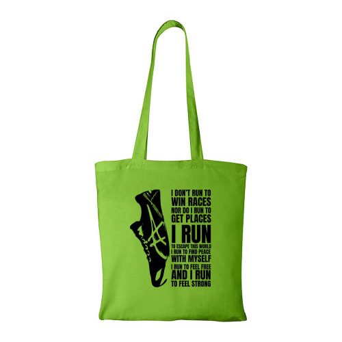 I run - Bevásárló táska zöld