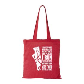 I run - Bevásárló táska piros