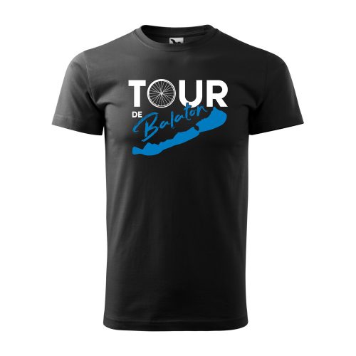 Póló Tour de Balaton  mintával - Fekete XXL méretben