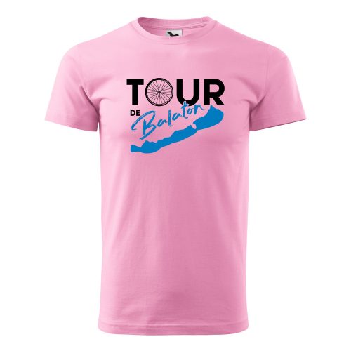 Póló Tour de Balaton  mintával - Rózsaszín XXXL méretben