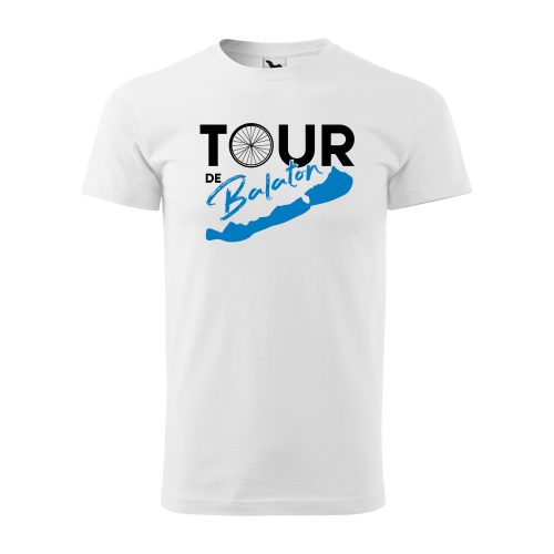 Póló Tour de Balaton  mintával - Fehér XXL méretben