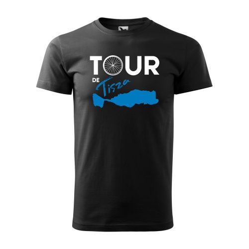 Póló Tour de Tisza  mintával - Fekete L méretben
