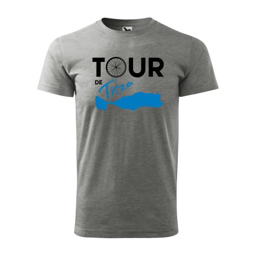 Póló Tour de Tisza  mintával - Szürke S méretben