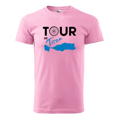 Póló Tour de Tisza  mintával - Rózsaszín L méretben