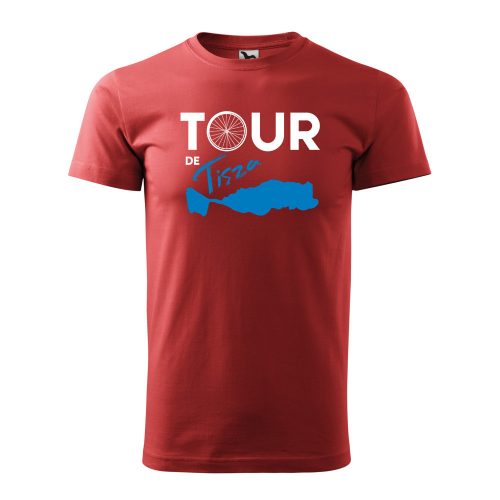 Póló Tour de Tisza  mintával - Terrakotta XXL méretben