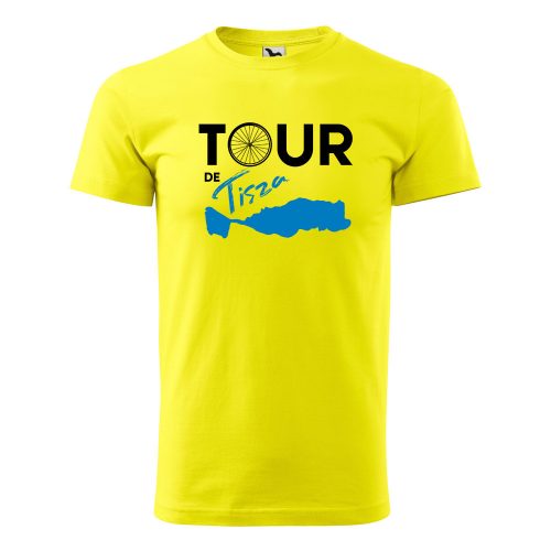 Póló Tour de Tisza  mintával - Sárga XXL méretben
