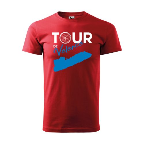 Póló Tour de Velence  mintával - Piros M méretben