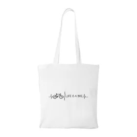 Life is a bike - Bevásárló táska fehér
