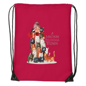 A macskák boldoggá tesznek - Sport táska piros