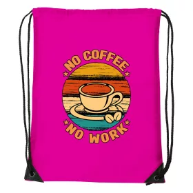 No coffee no work - Sport táska magenta