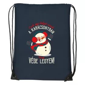   Csak egy dolgot várok a karácsonyban V3 - Sport táska navy kék