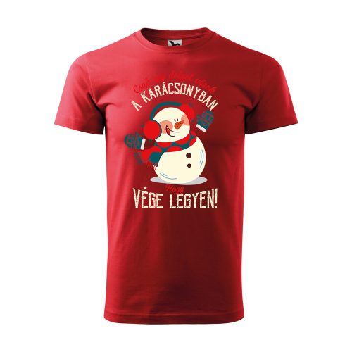 Póló Csak egy dolgot várok a karácsonyban V3  mintával - Piros L méretben