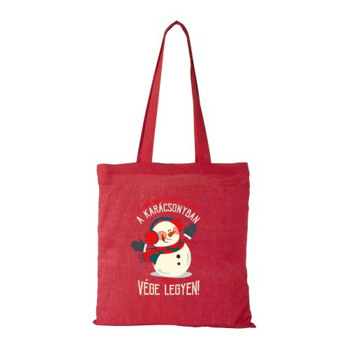 Csak egy dolgot várok a karácsonyban V3 - Bevásárló táska piros
