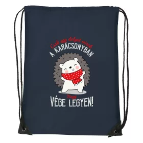   Csak egy dolgot várok a karácsonyban V2 - Sport táska navy kék