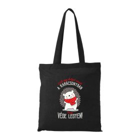   Csak egy dolgot várok a karácsonyban V2 - Bevásárló táska fekete