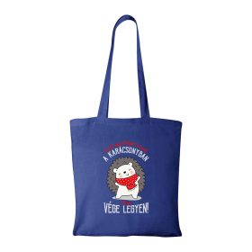   Csak egy dolgot várok a karácsonyban V2 - Bevásárló táska kék