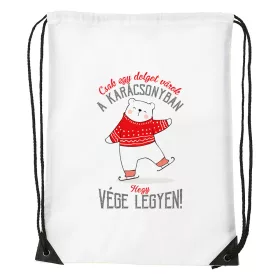   Csak egy dolgot várok a karácsonyban V1 - Sport táska fehér