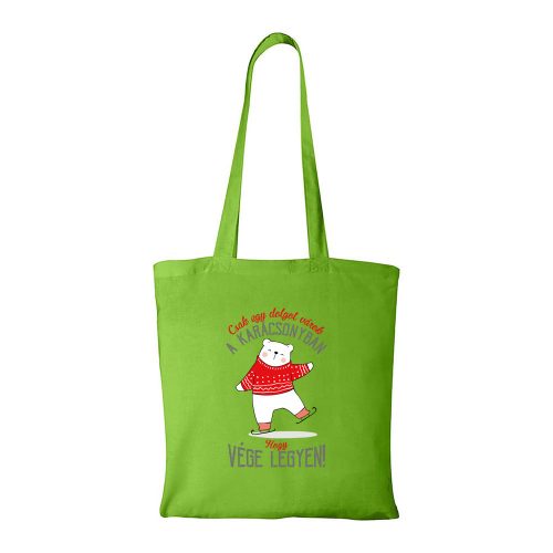 Csak egy dolgot várok a karácsonyban V1 - Bevásárló táska zöld