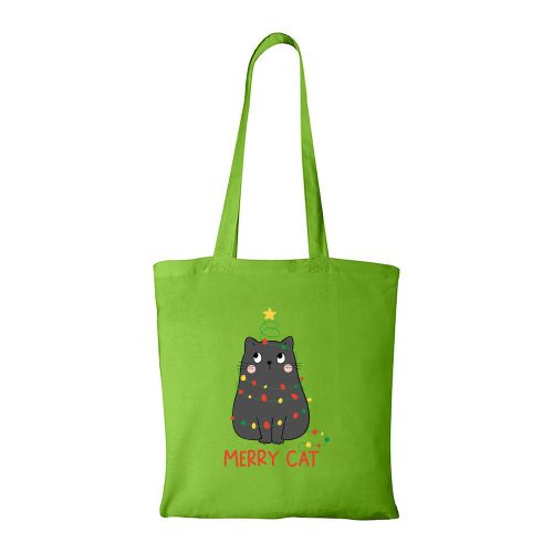 Merry Cat - Bevásárló táska zöld