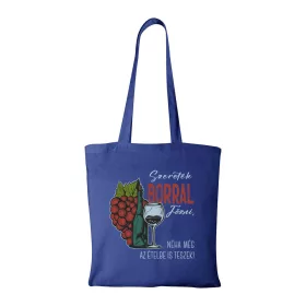 Szeretek borral főzni - Bevásárló táska kék