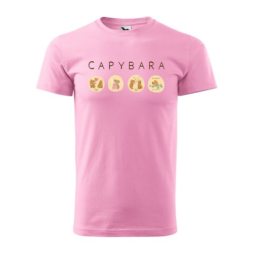 Póló Capybara mintával - Rózsaszín S méretben