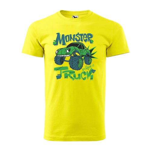 Póló Monster truck mintával - Sárga XXXL méretben