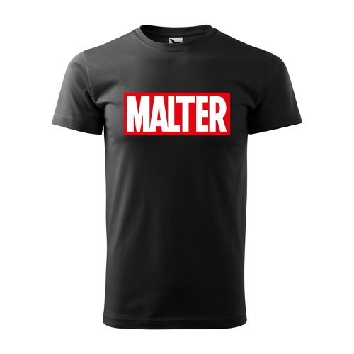 Póló Malter mintával - Fekete L méretben