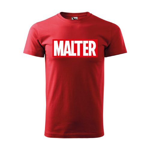 Póló Malter mintával - Piros L méretben