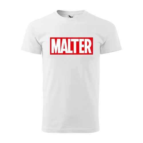 Póló Malter mintával - Fehér XXXL méretben