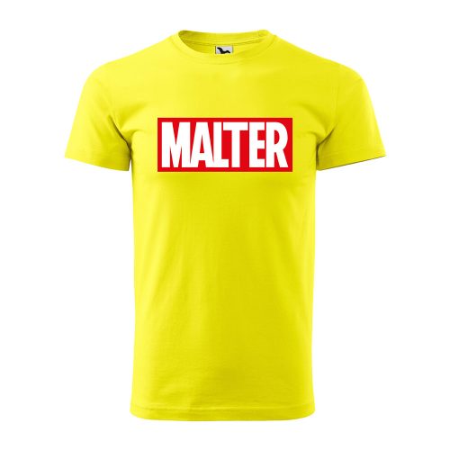 Póló Malter mintával - Sárga XXL méretben