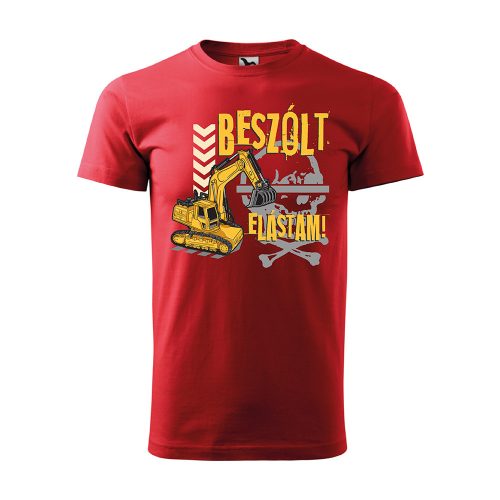 Póló Beszólt elástam! mintával - Piros XXXL méretben