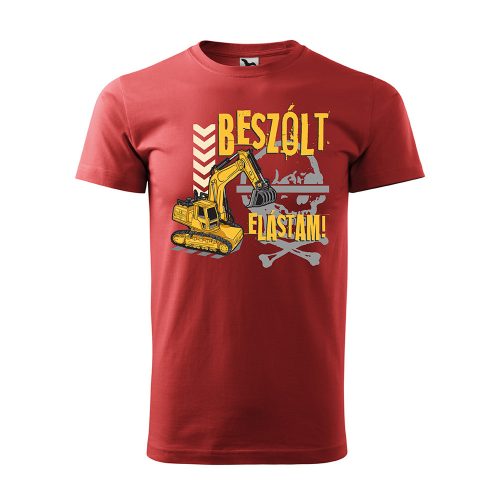 Póló Beszólt elástam! mintával - Terrakotta XXXL méretben