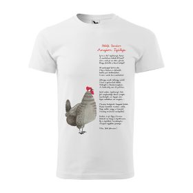 Póló Anyám tyúkja mintával - Fehér