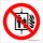 Tűz esetén a lift használata tilos! Öntapadós matrica 100x100 mm