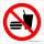 Enni és inni tilos! Műanyag tábla 100x100 mm