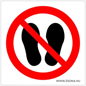   Áthaladni és megállni tilos! Öntapadós matrica 100x100 mm