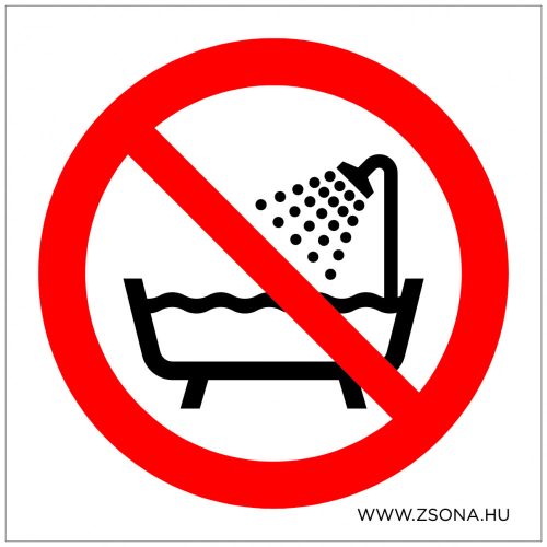 Ne használja ezt az eszközt fürdőkádban vagy víztelenített tartályban! Öntapadós matrica 100x100 mm