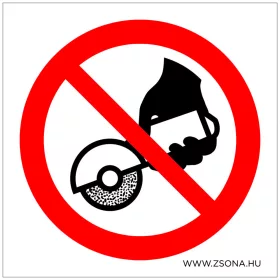   Ne használjon kézi csiszológépet!  Öntapadós matrica 100x100 mm