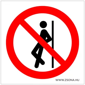 Nekidőlni tilos! Öntapadós matrica 100x100 mm