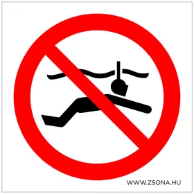Búvárkodni tilos! Öntapadós matrica 100x100 mm