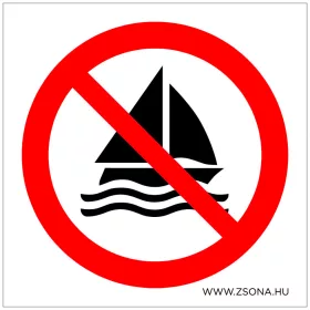 Vitorlázni tilos! Öntapadós matrica 100x100 mm