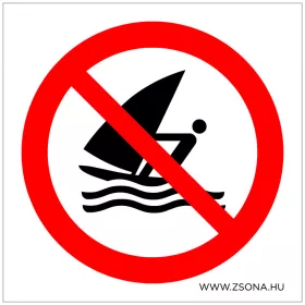 Szörfözni tilos! Öntapadós matrica 100x100 mm