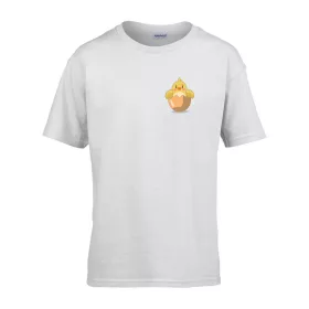   Detské tričko s nápisom škôlka so vzorom kuriatok Biela 110 veľ