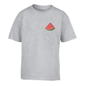   Detské tričko škôlka nápis so vzorom Melón Grey 110 veľ