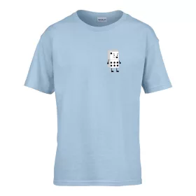   Detské tričko s domino vzorom do škôlky, svetlomodré, veľkosť 110