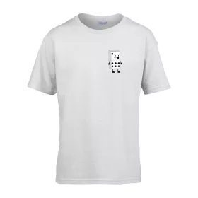   Detské tričko ceduľka škôlka so vzorom domino Biela 110 veľ