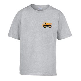   Detské tričko s nápisom materská škola so vzorom Dömper Grey veľkosť 110