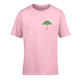   Detské tričko s nápisom škôlka s dáždnikovým vzorom Pink 110 veľ